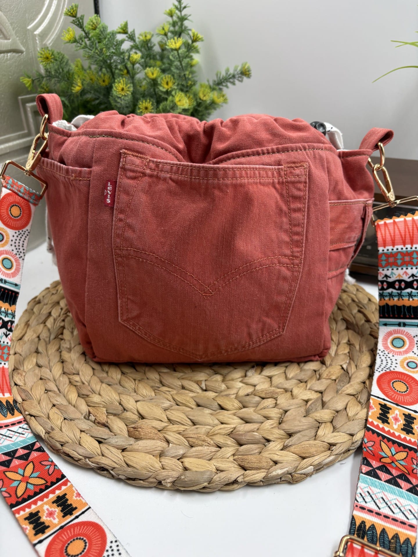 Sac à bandoulière sceau corail – Image 2