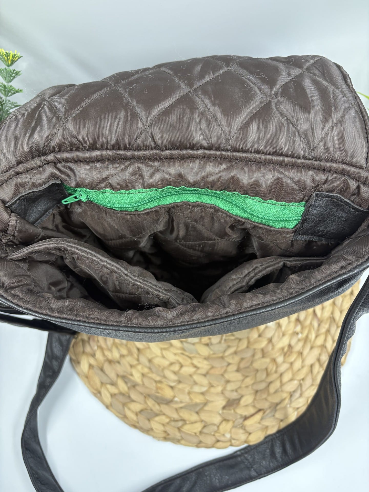 Sac à main à bandoulière papillons vert – Image 3