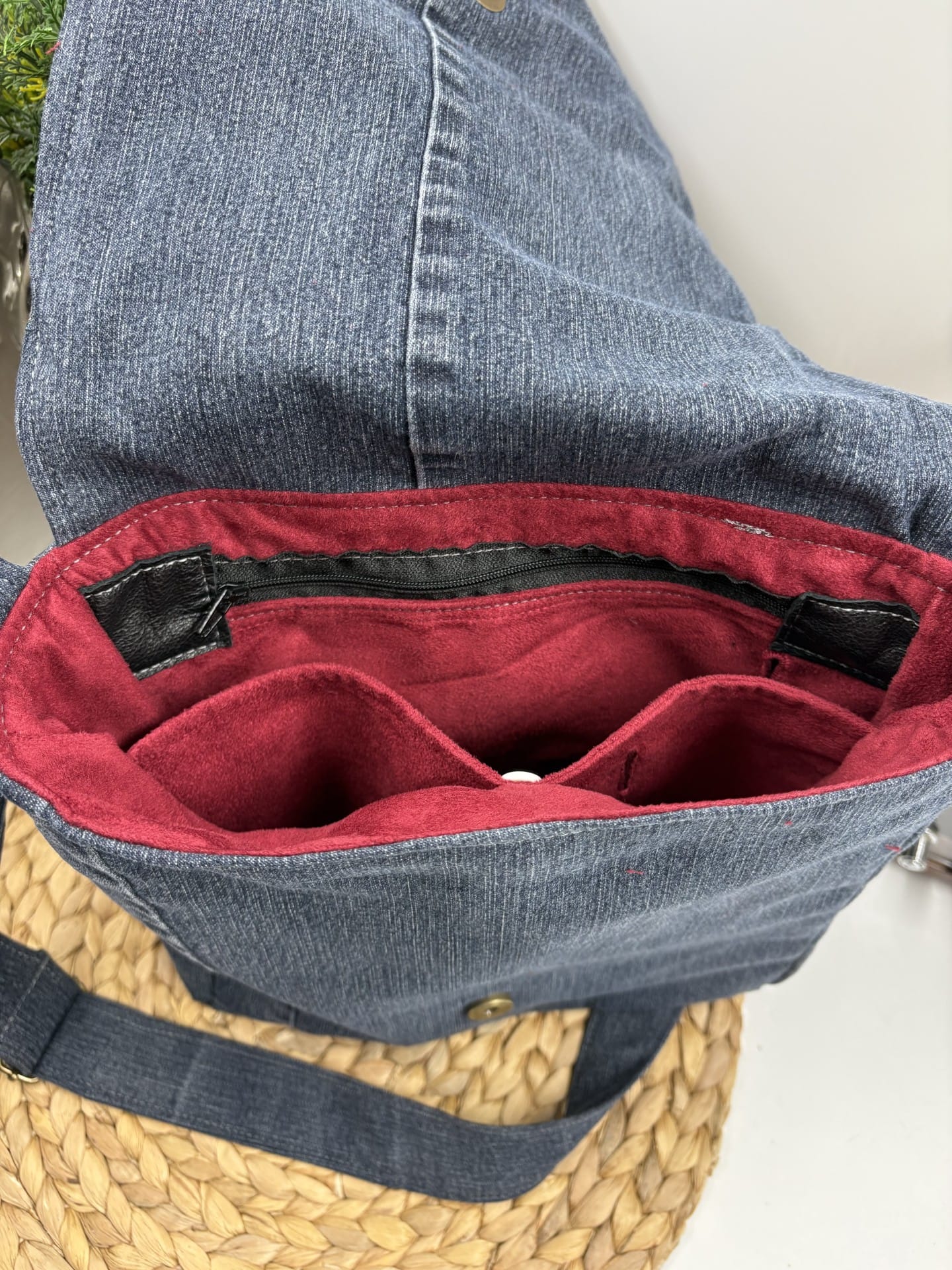 Sac bandoulière en denim chien – Image 3