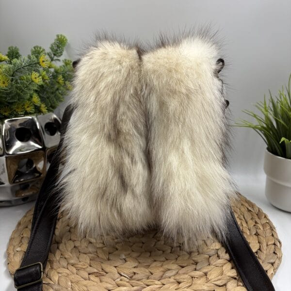 Sac à main de renard norvégien recyclé et cuir brun recyclé
